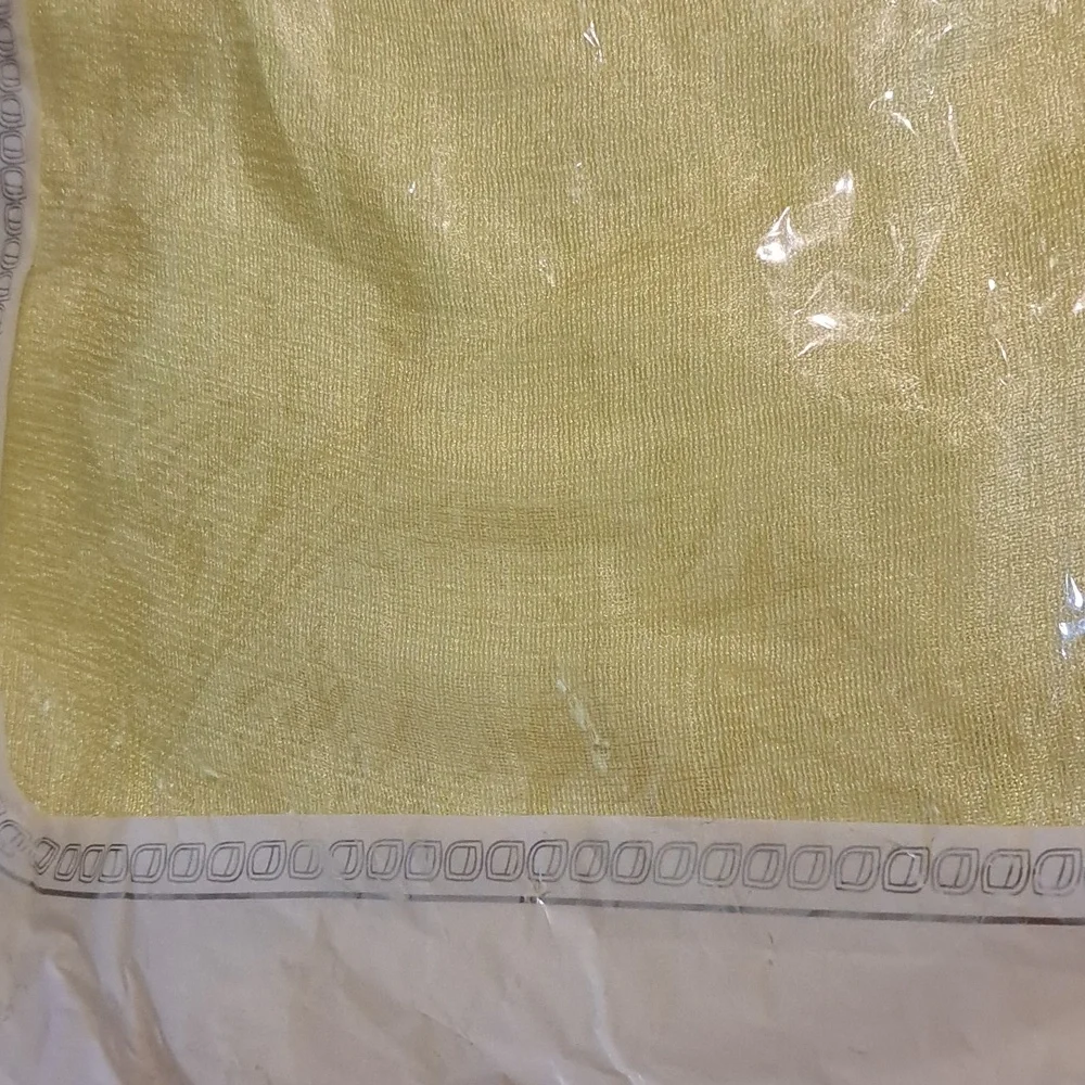 Chiffon Light Yellow Scarf NEW